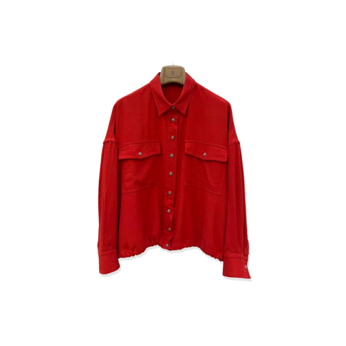 BRUNELLO CUCINELLI VISCOSE AND LINEN FLUID TWILL SHIRT